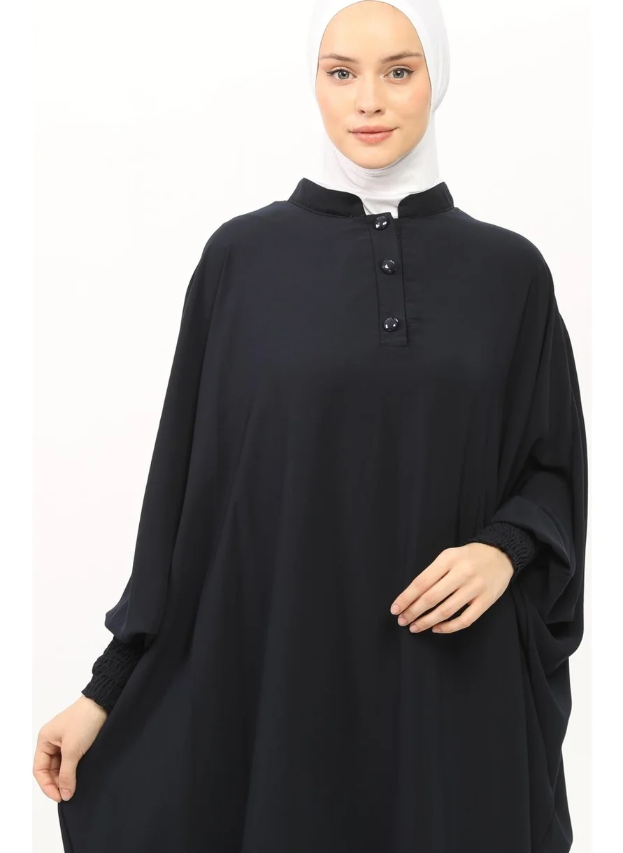 Altobeh Sultanbas Nikapli Chador Jilbab Khimar Abaya Elastic Sleeve Judge Collar Veiled Abaya Medina Silk