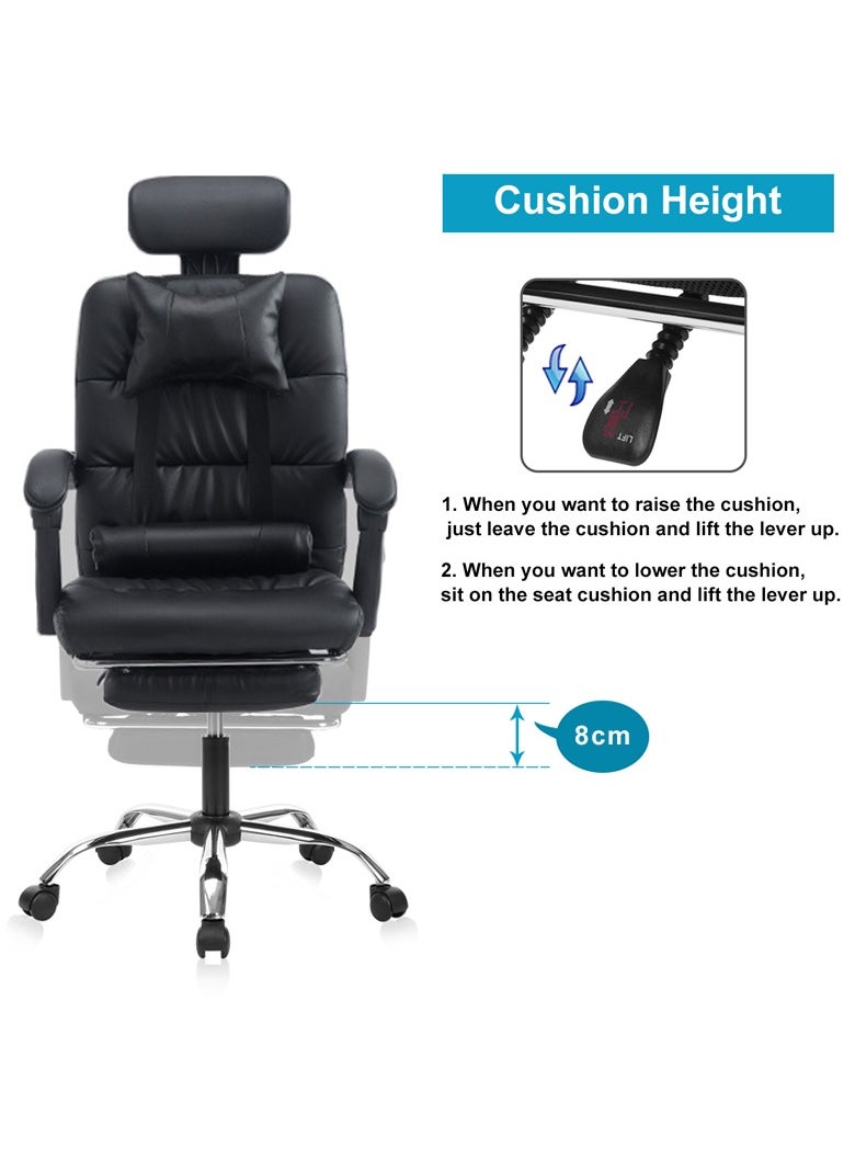 ZUIHAO Ergonomic Office Chair Home Office Desk Chair with Adjustable Headrest & Lumbar Support with Thickened Cushion &Flip-up Armrests Task Executive Chair for Home Office  - Image 3