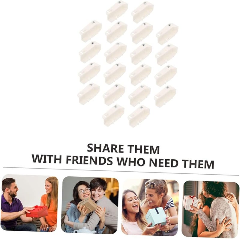 25 قطعة من مشابك تركيب السقف الدوارة البيضاء سهلة التركيب لتثبيت سريع لعبوات الإضاءة DIY إكسسوارات الإضاءة المنزلية - Image 4