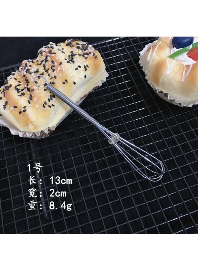 Generic Egg Beater Stainless Steel Spring Egg Beater, Metal Egg Beater Egg Beater Egg Beater Stick-Color:No. 1  - Image 1