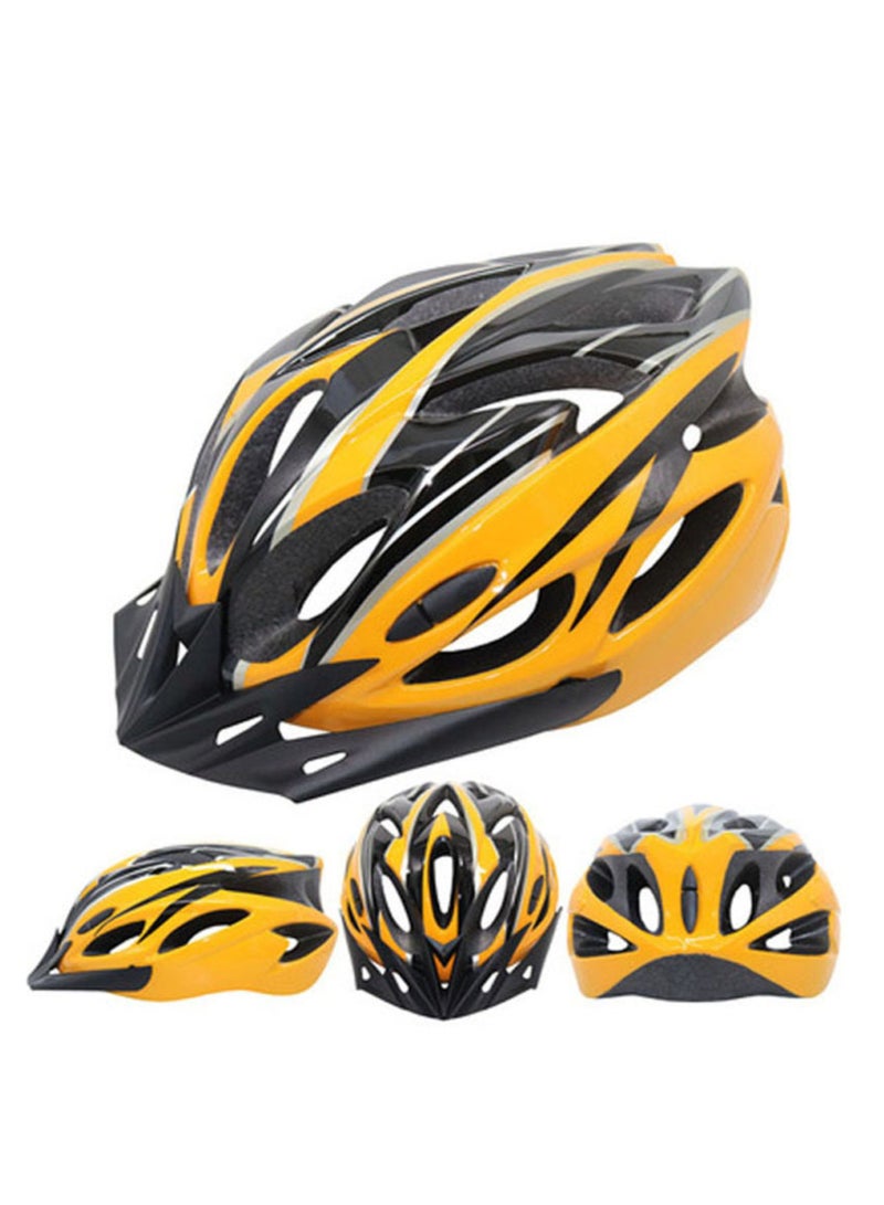 NOVOLAN NOVOLAN All-Purpose Bike Helmets Bicycle Helmet Cycling Helmet Lightweight Riding Bicycle Ultra-Portable Road Mountain Bike One-Piece 18 Ventilation Holes Male & Female Hat Adjustable Size (Yellow) - Image 1