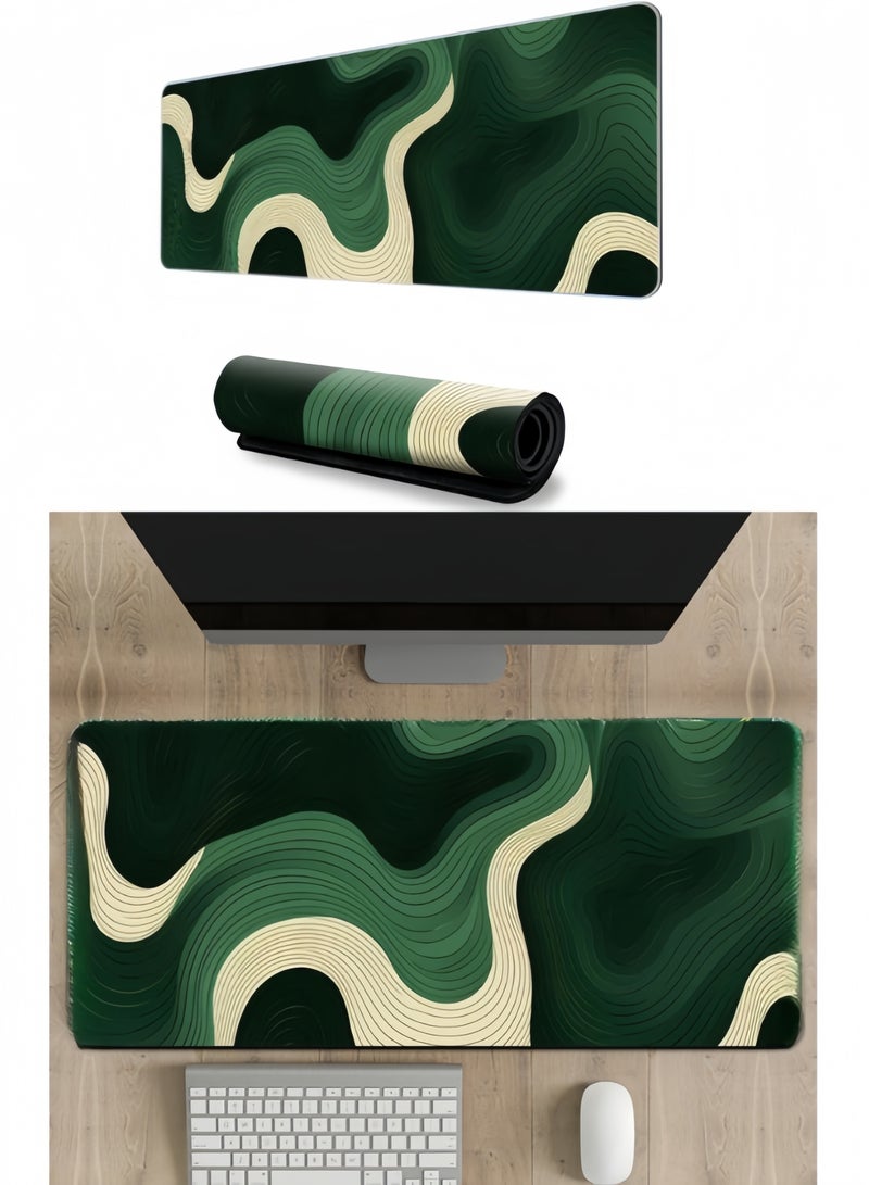 BESTPEAK Large Mouse Pad Extended Gaming Mouse Pad  Gaming Laptop Mouse Pad Gaming Mouse Pad Big Desk Pads PC Keyboard Non-Slip 800 * 300 * 3mm Thicker Supper Rubber Table Mat Mouse Pads Edges Design for mouse and keyboard,gaming home and working office - Image 3