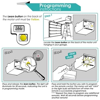 GARAGE STOP Push Button Garage Door Opener Control for Liftmaster 883LM - Image 5