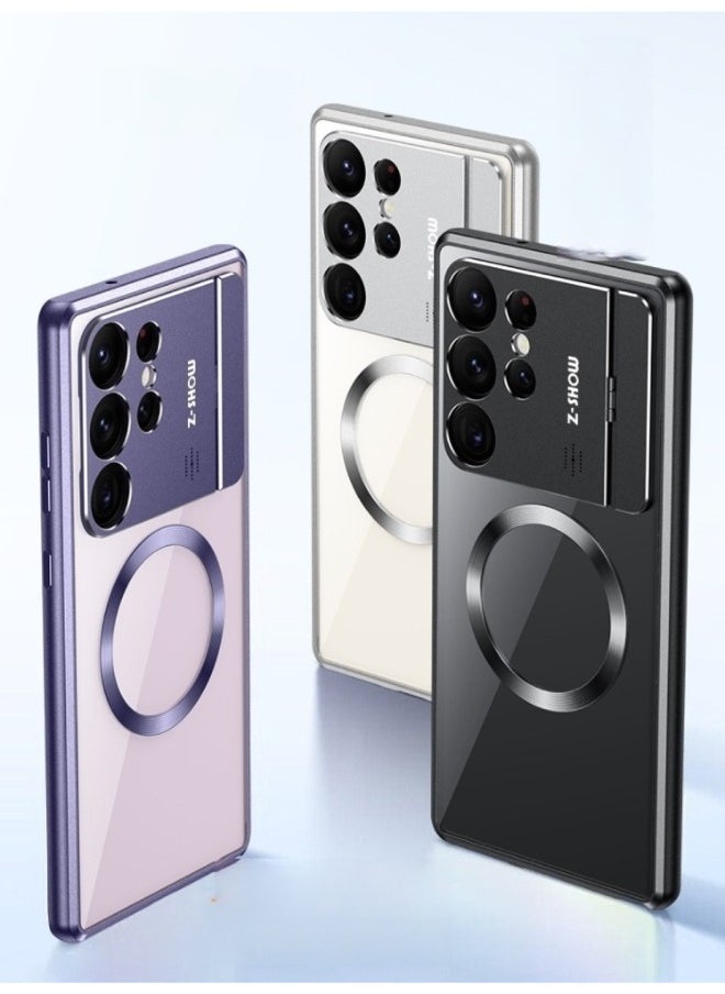 REOCLE - Samsung S23 22 21 Ultra Case Magnetic Case with Protection & Yellowing Resistant Compatible with MagSafe Metal Frame Shockproof Ultra Slim Cover - Image 1