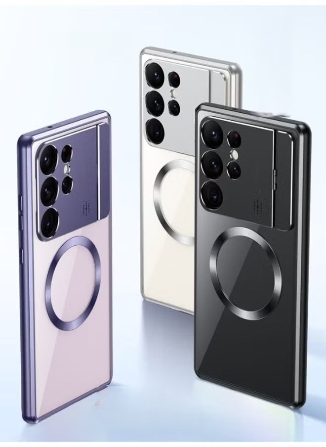 REOCLE Samsung S23 Ultra Case Magnetic Case with Protection & Yellowing Resistant Compatible with MagSafe Metal Frame Shockproof Ultra Slim Cover - Image 2