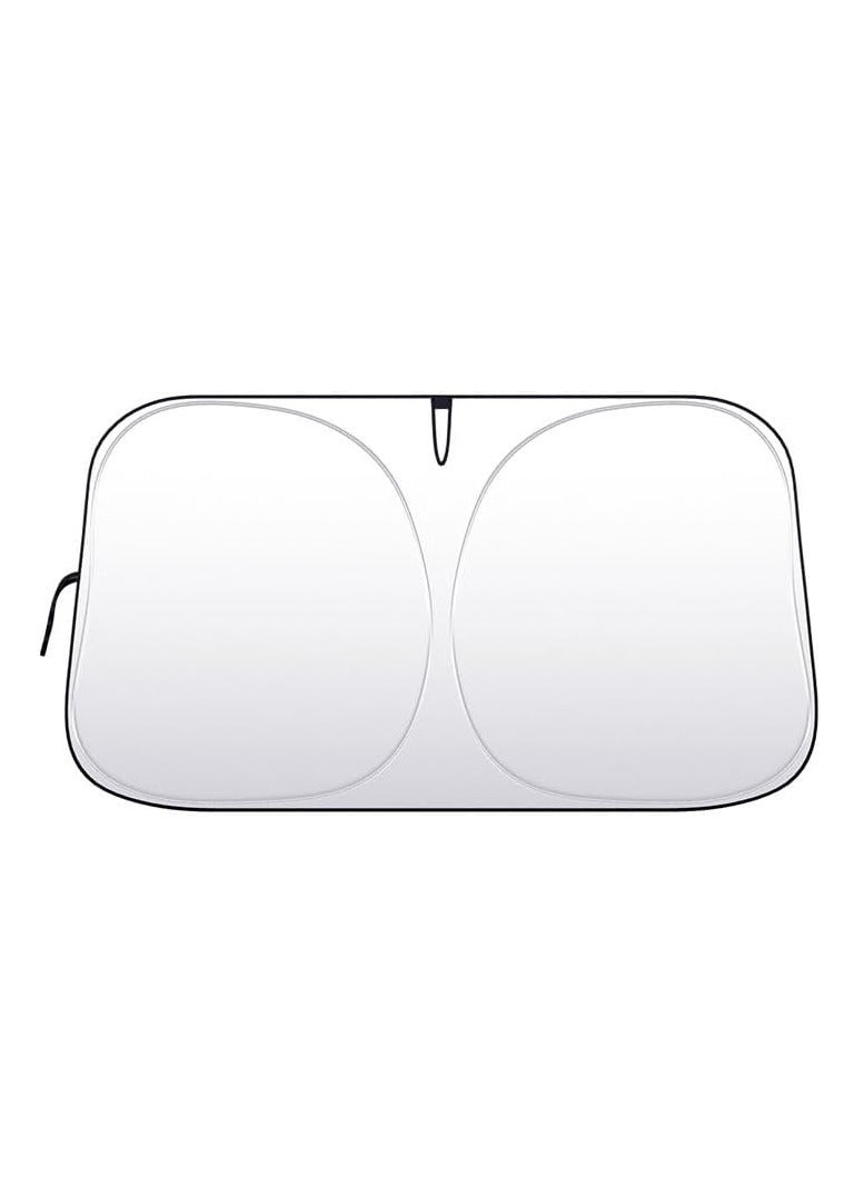 Generic Car front glass sunshade Black coated cloth summer car sunshade - Image 1