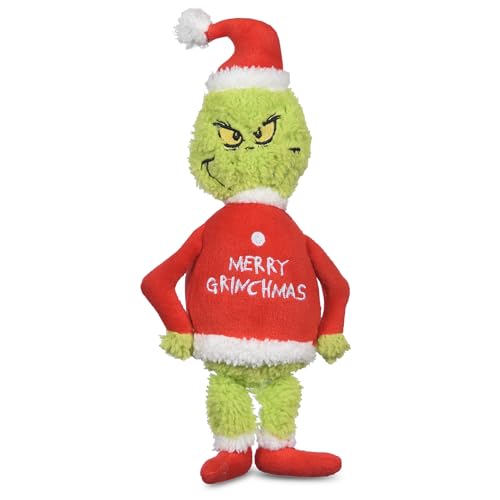 Dr. Seuss: Holiday Merry Grinchmas Grinch Plush Squeaker Toy- 9" - Image 1