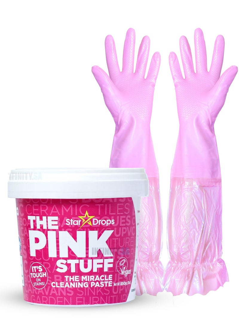ذا بينك ستاف معجون التنظيف السحري ذا بينك ستاف حجم كبير 850 جرام مع القفازات المريحة - Image 1