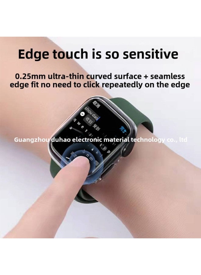 Suitable For Iwatch 10 Generation Apple Watch Case Bag Data 3D Curved Surface Protective Cover 4567 Generation Case Film Integration-Color:Transparent Flat Waterproof-Dimensions:10th Generation 46mm  - Image 4