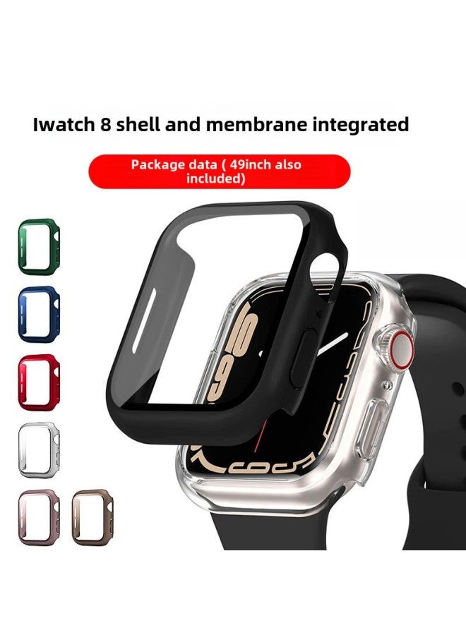 Suitable For Iwatch 10 Generation Apple Watch Case Bag Data 3D Curved Surface Protective Cover 4567 Generation Case Film Integration-Color:Transparent Flat Waterproof-Dimensions:10th Generation 46mm  - Image 1