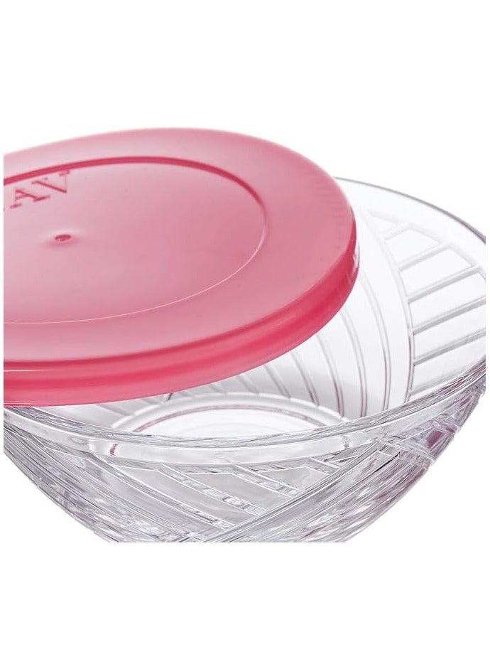 LAV 6 Pieces Elis Glass Bowl Set Plastic Lids, 320 Ml - Image 3