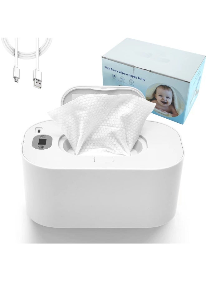 Baby Wipe Warmer with USB Cable, White - Image 1