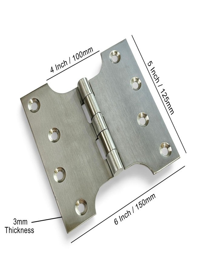 Moksh Plus SS Parliament Hinges 5 Inch x 4 Inch x 10 Guage/3mm, Smooth Movement and Welded, Premium Stainless Steel Hinges/Kabja for Door and Window (Pack of 1 Pcs.) - Image 2