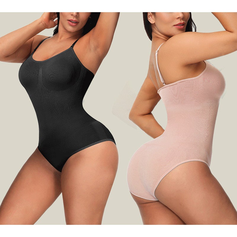 Cross-border women's body shaping one-piece underwear briefs European and American belly contracting open hip lifting sling chest support body shaping corset - Image 3