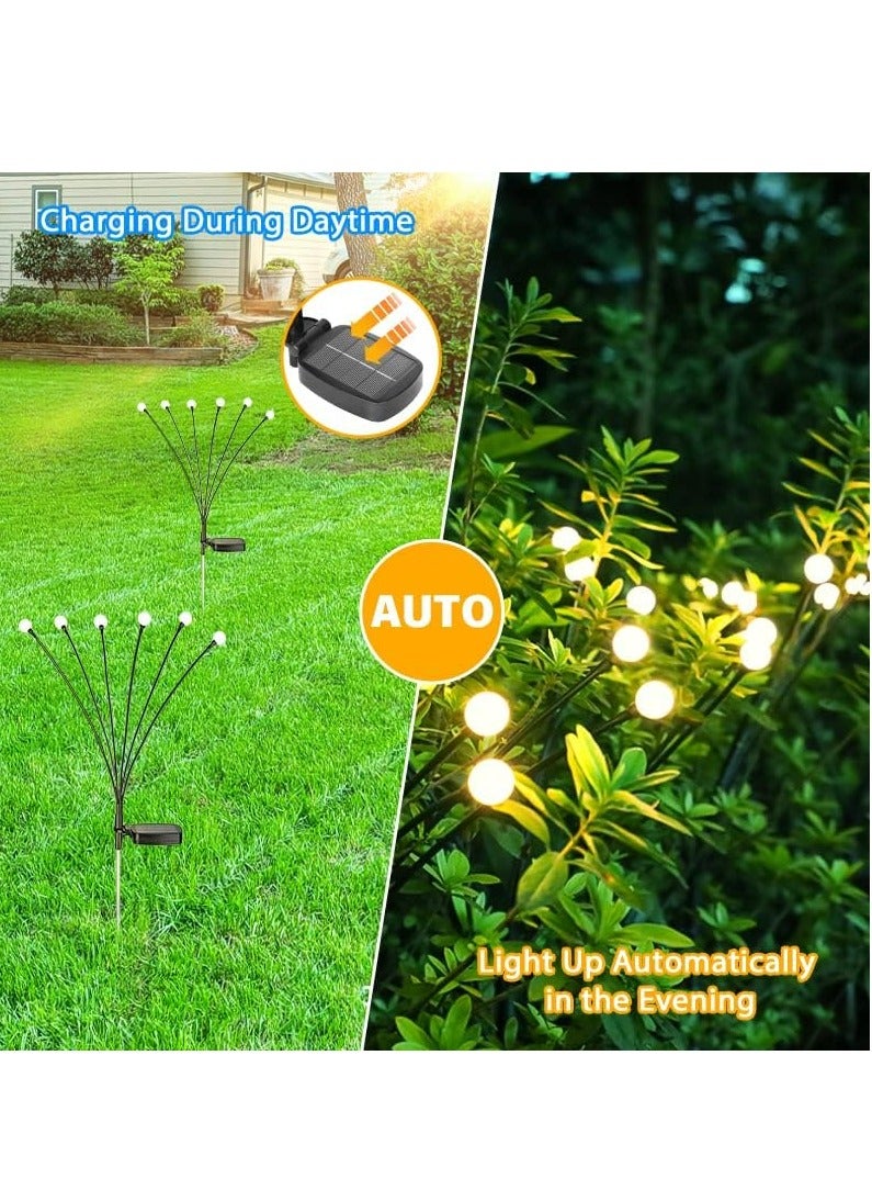 جينزي أضواء الطاقة الشمسية في الهواء الطلق مقاومة للماء - أضواء حديقة الطاقة الشمسية المتمايلة، أضواء اليراع مع أسلاك نحاسية مرنة للغاية، أضواء حصة المناظر الطبيعية لممر الفناء، عبوتان - Image 3