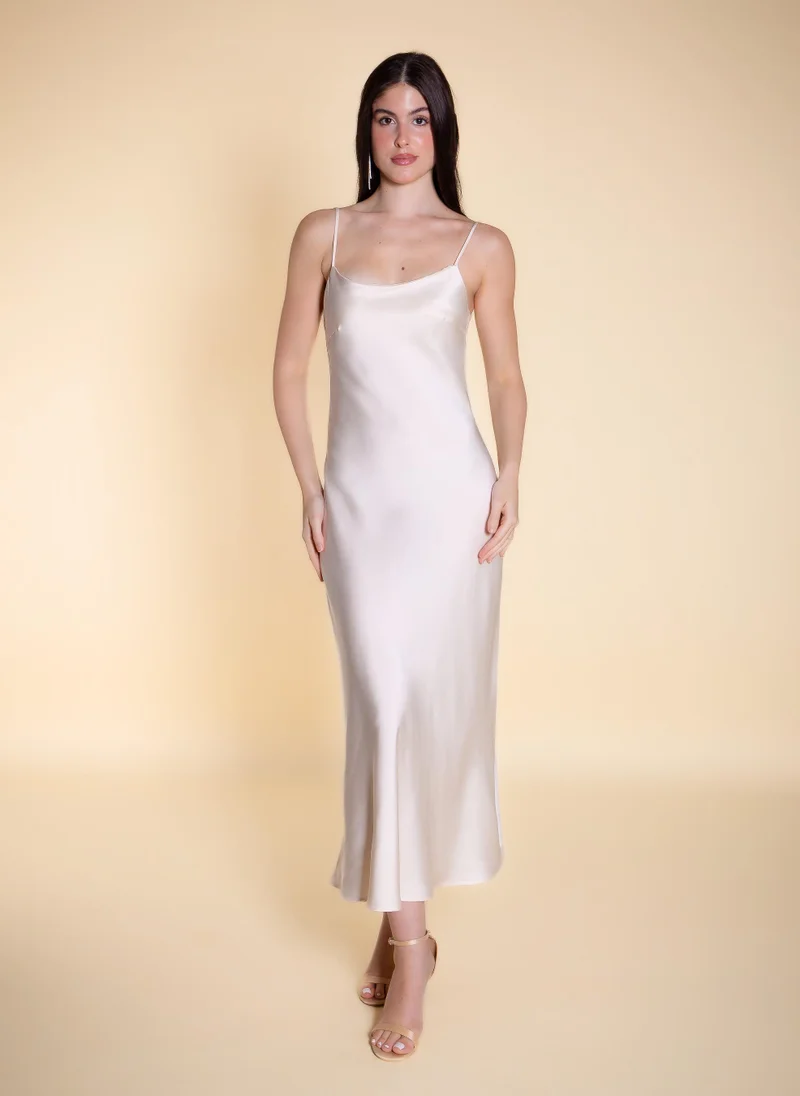 SHAPES MAXI SATIN DRESS