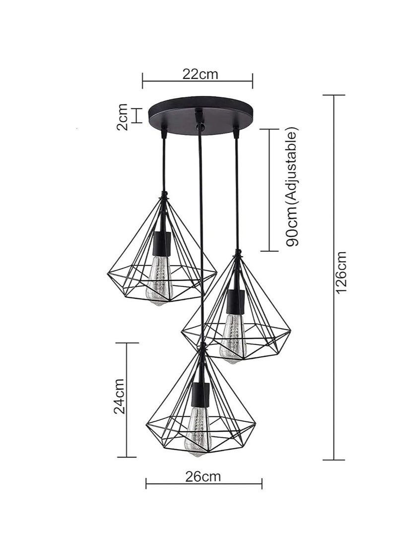 Generic Improv home Diamond Cluster Pendant Light, Home Decor Items, Hanging Ceiling Decorative Chandelier Roof Light Lamp without bulb for Home, Living Room, Bedroom, Hall (Multicolour)  - Image 4