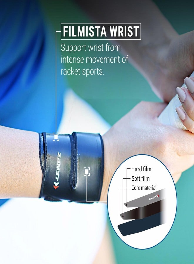 Zamst Filmista Wrist Band Unisex Adult Wrist Guard, Black, Size: M (Manufacturer's Size: M) - Image 2