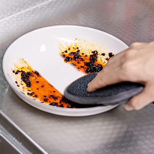 THEA Innovative Multi-Purpose Scrub Sponge Pad,Non-Scratch Microfiber Reusable Sponges,Heavy Duty Scrubber for Cleaning Dishes Non-Scratch Microfiber Sponge,Effortless Cleaning of Kitchen (Pack of10) - Image 4