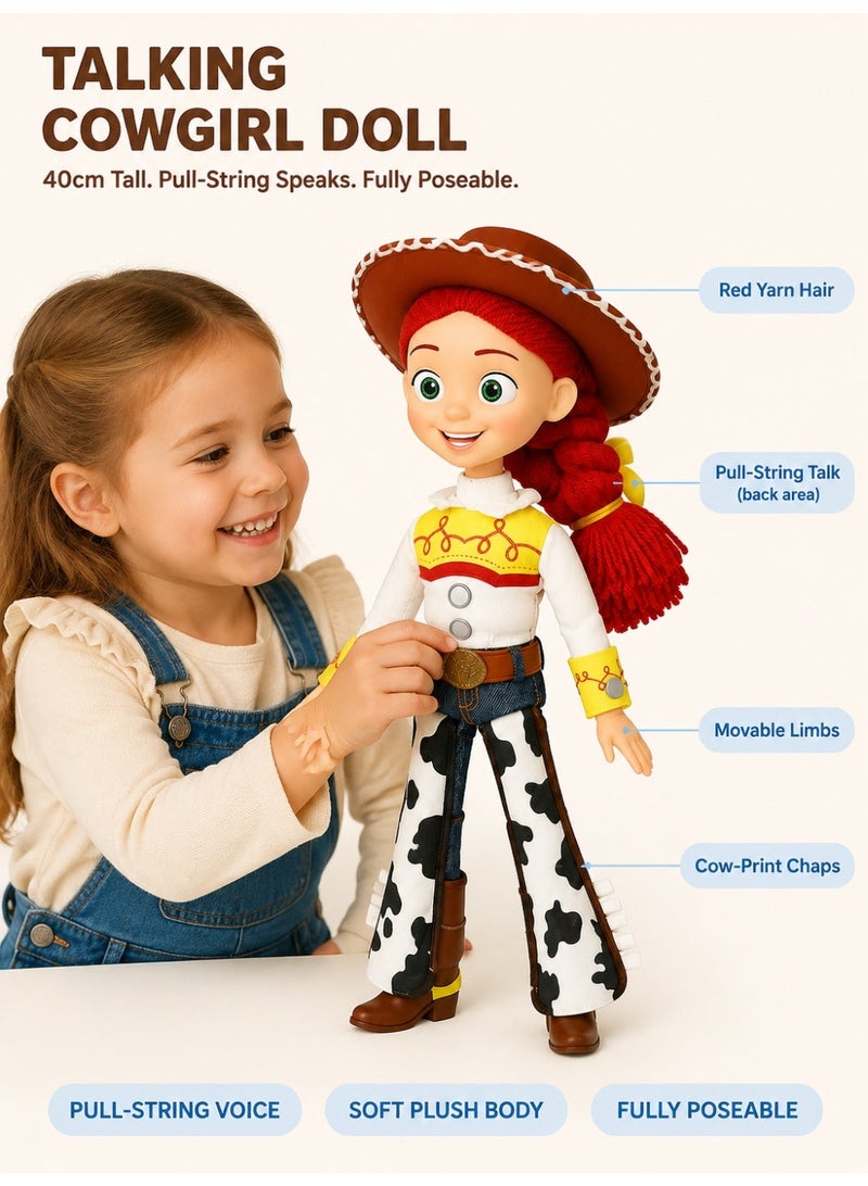Jessie Toy Story 4 Talking Jessie Figure with Pull-String and Lights - English Version - Image 1