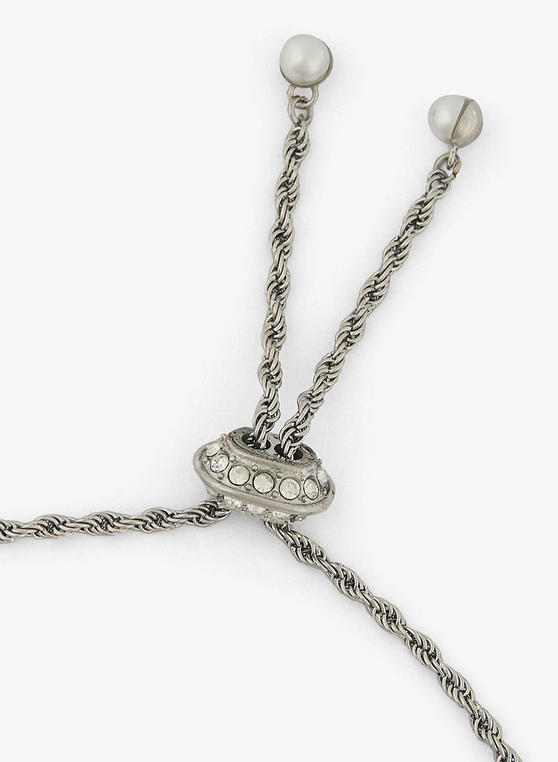 GUESS Logo Tiny Pearl Bracelet - Image 3