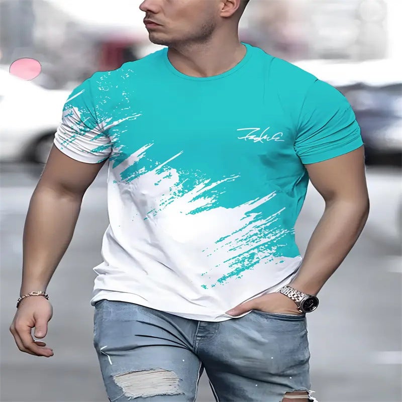 Trade Men'S Casual Fashion Short-Sleeved T-Shirt 3D Digital Printing Short-Sleeved T-Shirt - Image 4
