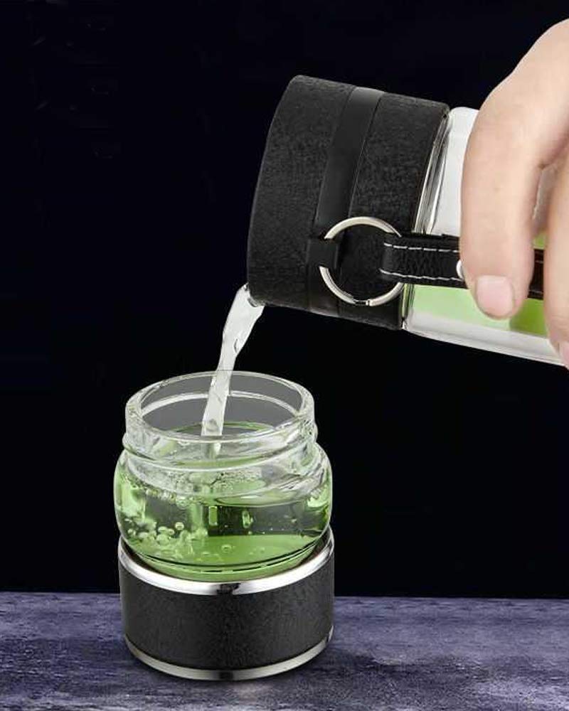 Incrizma Glass Glass Tea Bottle, 450ml, Black - Image 3