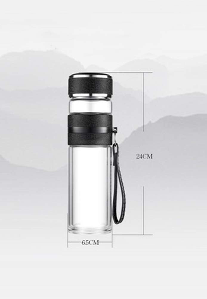 Incrizma Glass Glass Tea Bottle, 450ml, Black - Image 5
