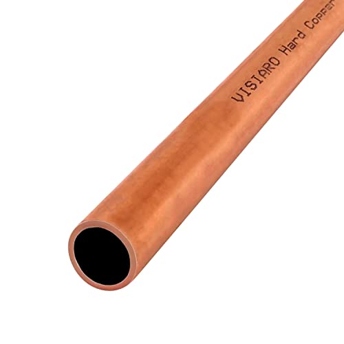 Visiaro Hard Pure Copper Tube, 1 ft, Outer Dia 1/4 inch, Wall Thickness 19 swg, 99.9% Purity, Industrial Metal, Seamless Pipe for Air Conditioning, Refrigeration, Plumbing Systems and DIY Projects - Image 1