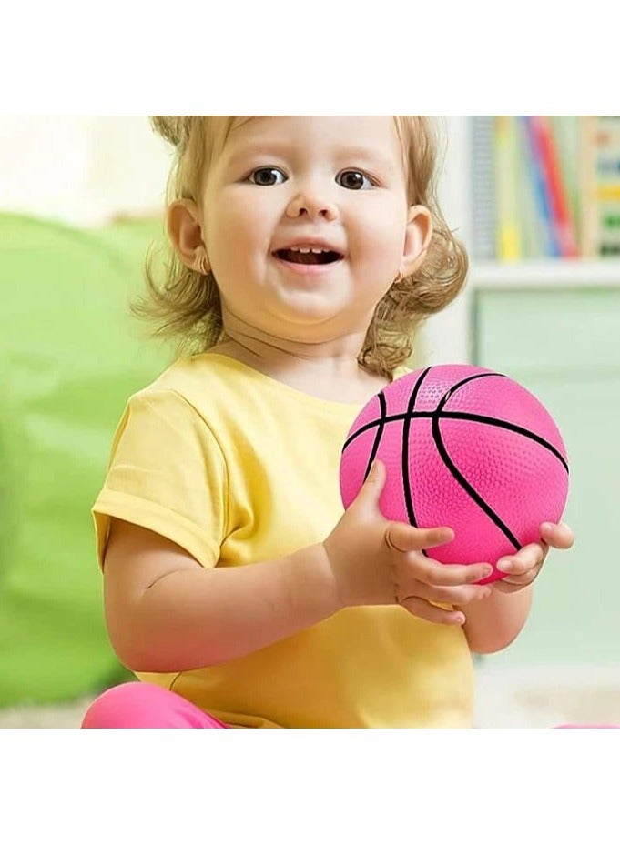 حسم 3 قطع كرة سلة صغيرة، كرات كرة سلة صغيرة، ألعاب كرة سلة مطاطية، كرات سلة صغيرة داخلية للأطفال والكبار وحمام سباحة داخلي وخارجي (3 ألوان) - Image 2