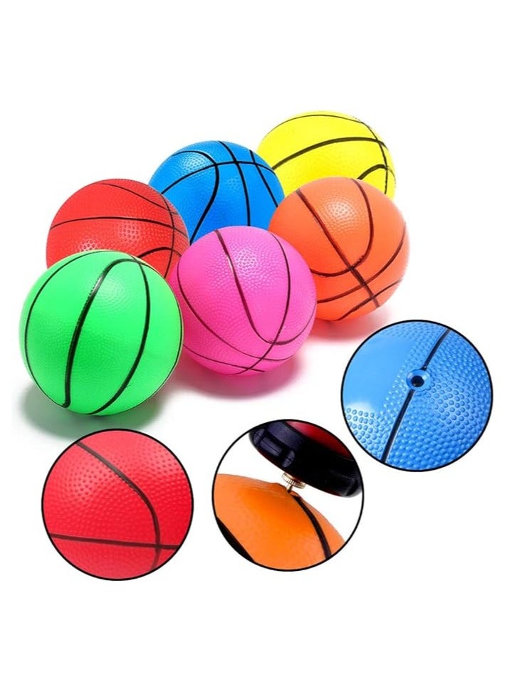 حسم 3 قطع كرة سلة صغيرة، كرات كرة سلة صغيرة، ألعاب كرة سلة مطاطية، كرات سلة صغيرة داخلية للأطفال والكبار وحمام سباحة داخلي وخارجي (3 ألوان) - Image 1