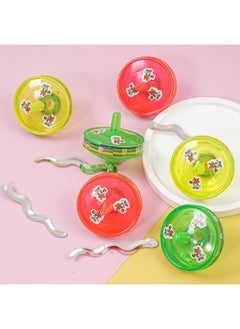 Generic Cartoon Chain Snake Top Parent-Child Interactive Children's Toy Kindergarten Gift Creative Push-Sweep Code Activity Gift-Color:Chain Snake Top  - Image 3