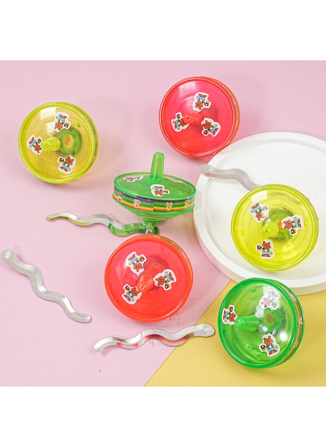 Cartoon Chain Snake Top Parent-Child Interactive Children's Toy Kindergarten Gift Creative Push-Sweep Code Activity Gift-Color:Chain Snake Top  - Image 3