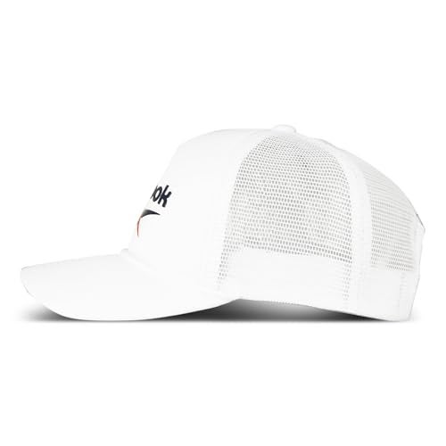 Reebok Deluxe Aero Trucker Hat | Snapback | Adjustable | Mesh Back | Retro | Baseball | Streetwear | Urban | Lifestyle - White - Image 2