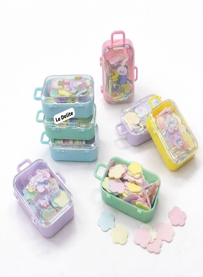 Glitreeprops Mini Travel Paper Soap Sheets for Hand Wash | Portable Suitcase Soap Box with Flower Soap Flakes | Pocket Size Hand Wash Soap for Kids Travel School Outdoor Hygiene | Cute Party Return Gift (Pack of 20) - Image 3
