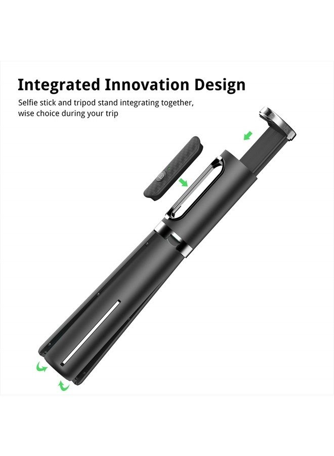 ATUMTEK Bluetooth Selfie Stick Tripod, Extendable 3 in 1 Aluminum Selfie Stick with Wireless Remote and Tripod Stand 270 Rotation for iPhone 13/12/11 Pro/XS Max/XS/XR/X, Samsung and Smartphone Black  - Image 2