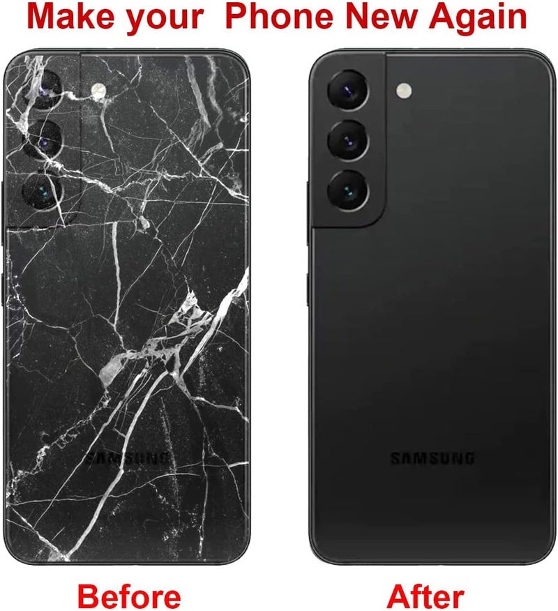 Perzework Rear Back Glass Replacement for Samsung Galaxy S22 6.1 inches 5G with Reparing Toolkit and Pre-Installed Adhesive (Phantom Black) - Image 4