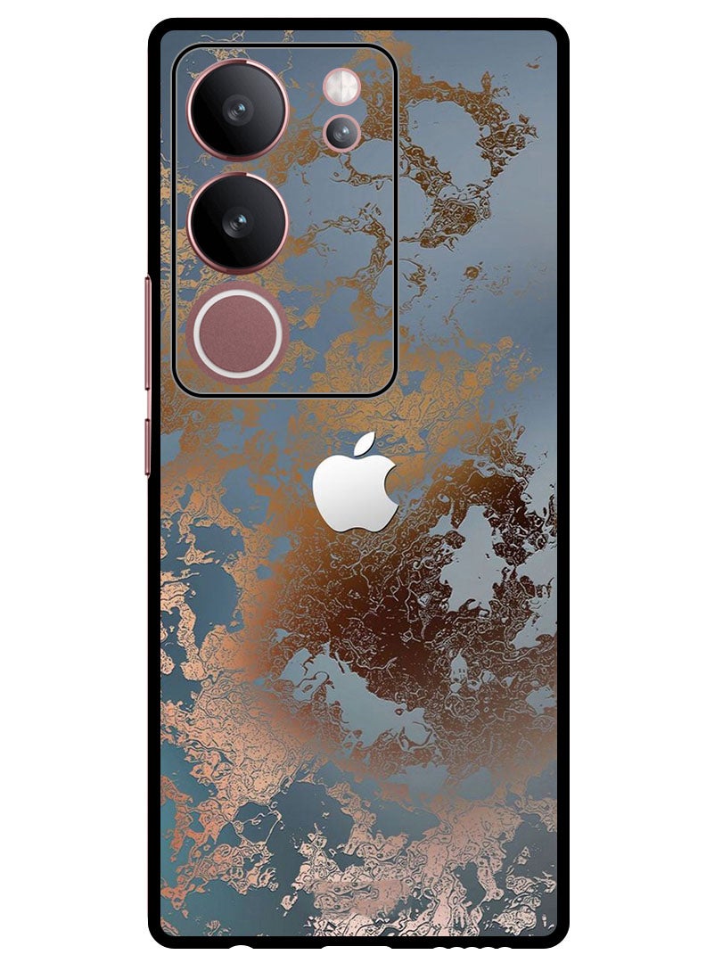 Theodor Protective Case Anti Scratch Shock Proof Bumper Cover For Vivo V29 - V29 Pro Golden Grey Design - Image 1