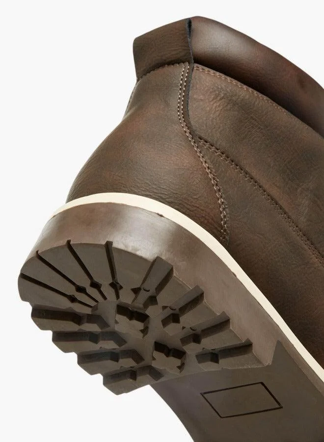 LBL by Shoexpress Solid Lace-Up Ankle Boots