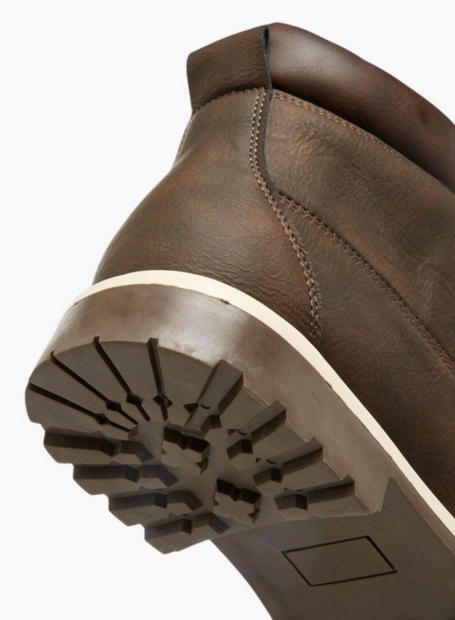 LBL by Shoexpress Solid Lace-Up Ankle Boots - Image 5