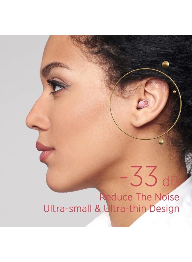 OEDOC Quiet Noise Reduction Earplugs - Reusable Hearing Protection in Flexible Silicone for Sleep (Pink) - Image 2