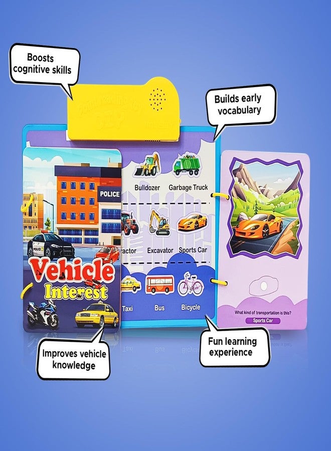 NHR Interactive Musical Vehicles Educational Phonetic Learning Book for Kids, DIY Point Reading Audio Book, Smart Learning Toy for Toddlers & Preschoolers (2+ Years) - Image 3
