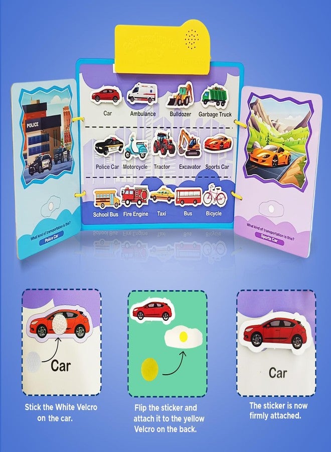 NHR Interactive Musical Vehicles Educational Phonetic Learning Book for Kids, DIY Point Reading Audio Book, Smart Learning Toy for Toddlers & Preschoolers (2+ Years) - Image 4
