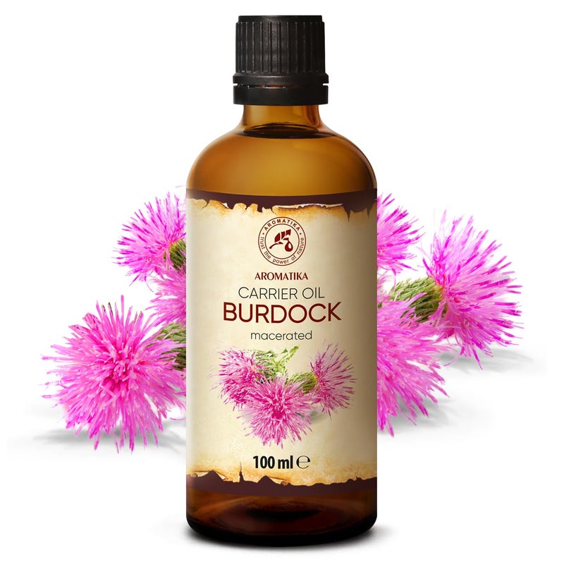 Aromatika زيت جذور الأرقطيون 3.4 أونصة سائلة - 100% نقي وطبيعي - أركتيوم لابا للشعر وفروة الرأس - فوائد جيدة للبشرة - الشعر - الوجه - العناية بالجسم - زجاجة زجاجية - زيوت الأرقطيون - Image 2