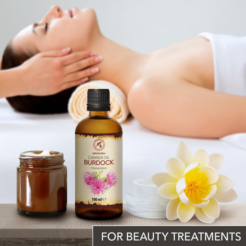 Aromatika زيت جذور الأرقطيون 3.4 أونصة سائلة - 100% نقي وطبيعي - أركتيوم لابا للشعر وفروة الرأس - فوائد جيدة للبشرة - الشعر - الوجه - العناية بالجسم - زجاجة زجاجية - زيوت الأرقطيون - Image 4