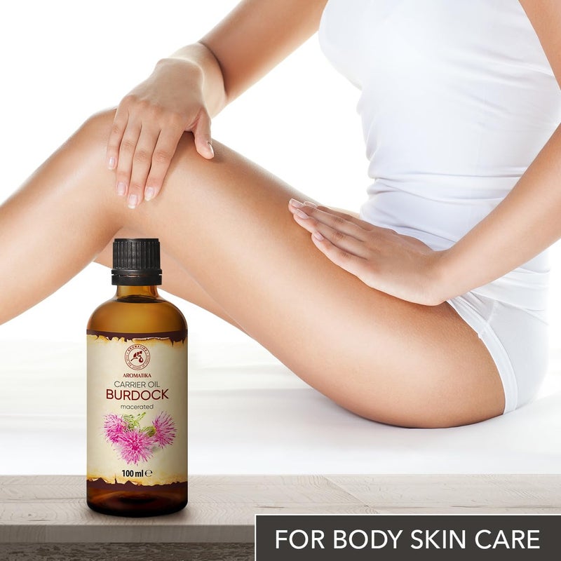 Aromatika زيت جذور الأرقطيون 3.4 أونصة سائلة - 100% نقي وطبيعي - أركتيوم لابا للشعر وفروة الرأس - فوائد جيدة للبشرة - الشعر - الوجه - العناية بالجسم - زجاجة زجاجية - زيوت الأرقطيون - Image 5