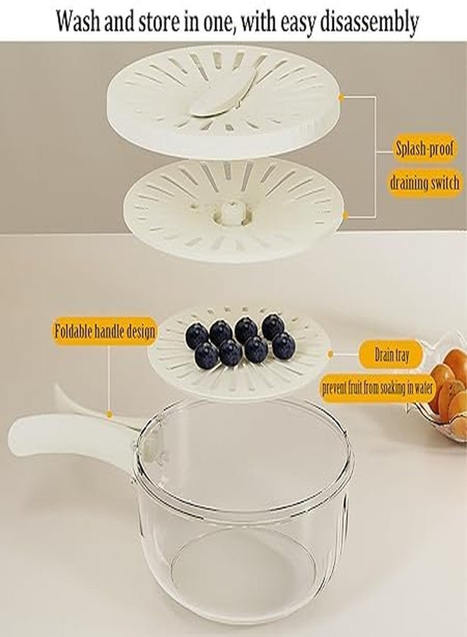 MIXEN Multi-Use Colander Bowl with Lid for Washing and Storing Produce, Stackable Freezer-Safe Container for Fruits, Vegetables, Berries, Kitchen Organization - Image 4