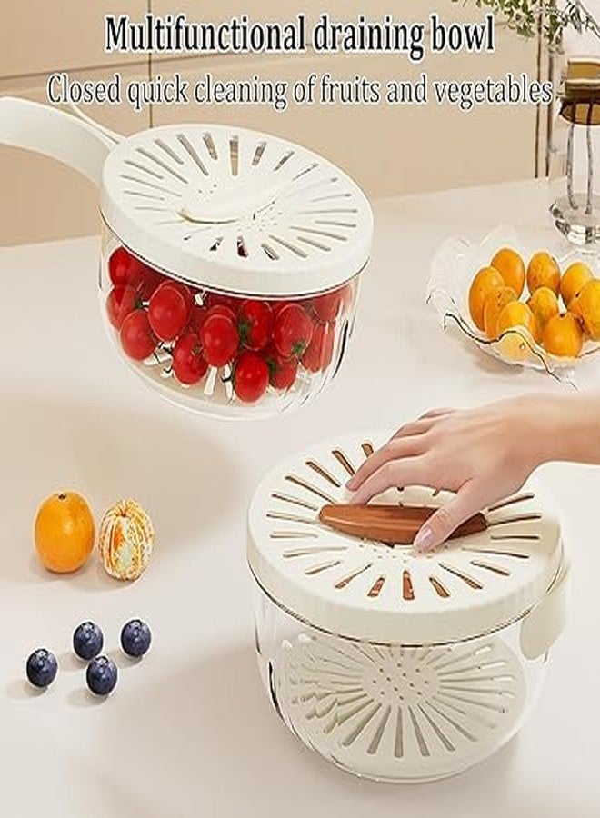 MIXEN Multi-Use Colander Bowl with Lid for Washing and Storing Produce, Stackable Freezer-Safe Container for Fruits, Vegetables, Berries, Kitchen Organization - Image 2