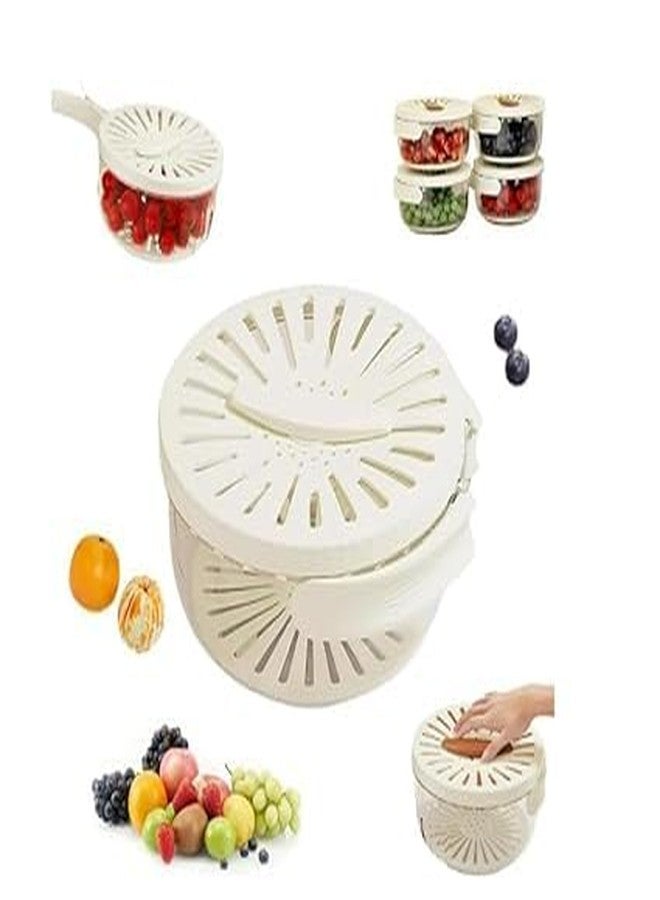 MIXEN Multi-Use Colander Bowl with Lid for Washing and Storing Produce, Stackable Freezer-Safe Container for Fruits, Vegetables, Berries, Kitchen Organization - Image 1
