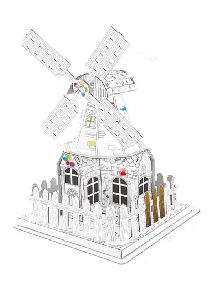 Windmill Cottage Cardboard Puzzle - Image 2